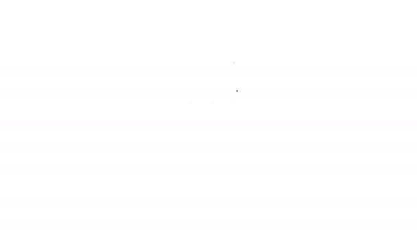 Černá čára Ikona dálkového ovládání izolovaná na bílém pozadí. Grafická animace pohybu videa 4K - Záběry, video
