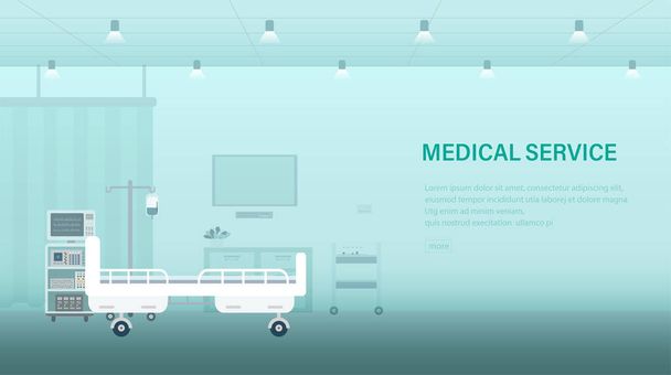 Tıbbi servis konsept vektör illüstrasyonlu tıbbi pankart - Vektör, Görsel