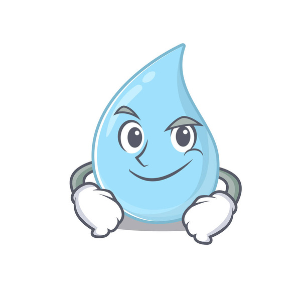 A mascot design of raindrop having confident gesture. Vector illustration - Vektor, Bild