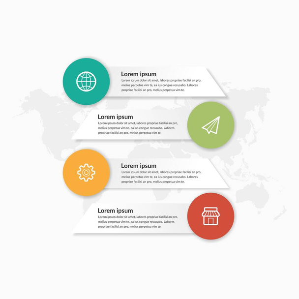 Element płaskiej infografiki dla strategii biznesowej wektor Premium - Wektor, obraz