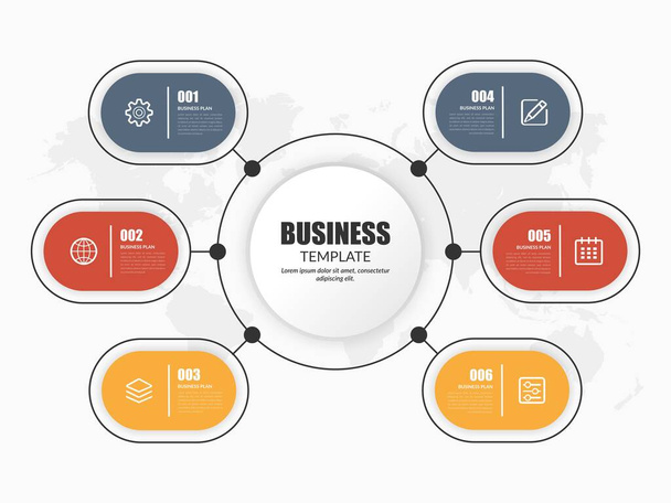 Element płaskiej infografiki dla strategii biznesowej wektor Premium - Wektor, obraz