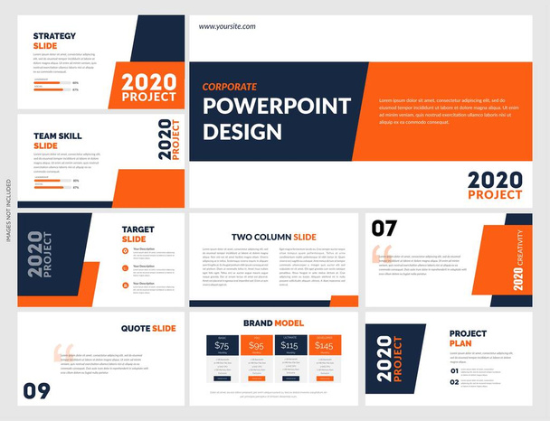 Design vettoriale moderno del modello creativo Powerpoint
 - Vettoriali, immagini