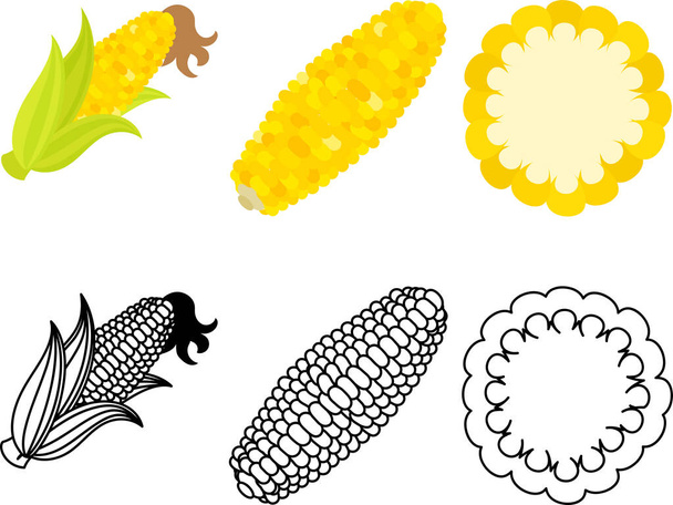 Le icone carine del mais
 - Vettoriali, immagini