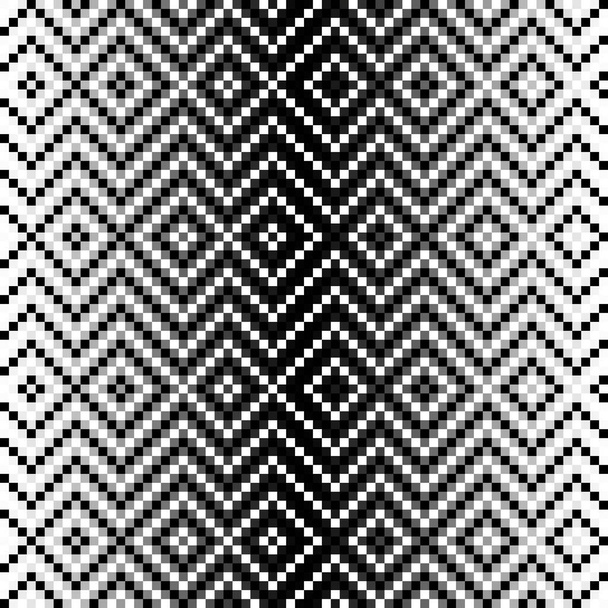 Motivo geometrico continuo in bianco e nero
 - Foto, immagini