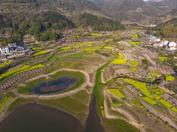Весняні аерофотознімки лісового парку Хубей - Дай - Чжаошан - Фото, зображення