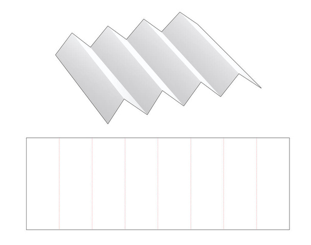 Jednoduchá šablona pro vložení děliče die cut - Vektor, obrázek