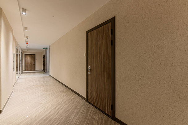 Russia, Moscow- December 15, 2019: interior room apartment public place, house entrance. doors, walls, corridors staircase - Fotoğraf, Görsel