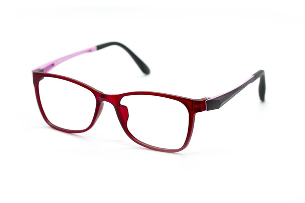 Nowoczesne modne okulary odizolowane na białym tle, Doskonałe odbicie, Okulary - Zdjęcie, obraz