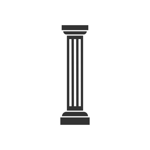 列グラフィックアイコン。白い背景に柱状のサインが孤立している。ロゴ。ベクターイラスト - ベクター画像