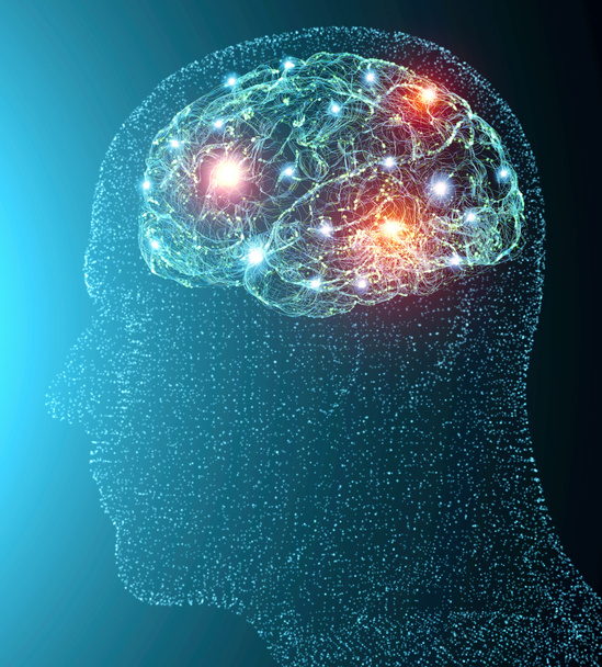 Sinapsların görüntüsü. Beyin bağlantıları. Nöronlar ve sinapslar. İletişim ve serebral uyarıcılar. Nöral ağ devresi, dejeneratif hastalıklar, Parkinson. 3d hazırlayıcı - Fotoğraf, Görsel
