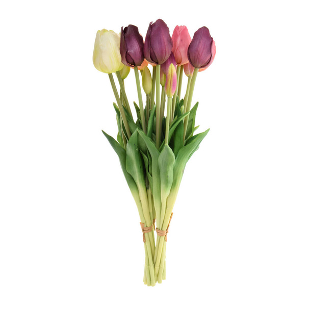 künstliche Tulpen Blumen isoliert auf weißem Hintergrund   - Foto, Bild