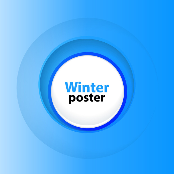 Winter round template background - Вектор,изображение