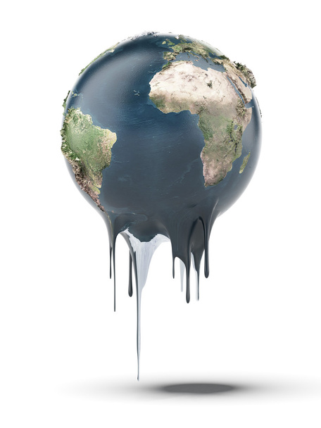 Painted earth globe (Earth map provided by NASA) - Valokuva, kuva