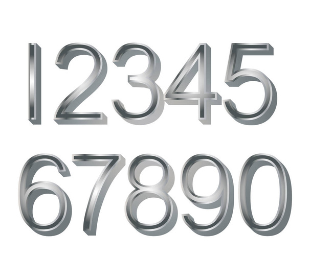 Numbers set hipster, parallel offset thin intersection lines style - ベクター画像