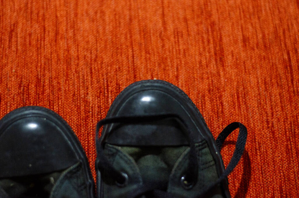 Старе Чорне Стильне Взуття, Вінтаж
 - Фото, зображення