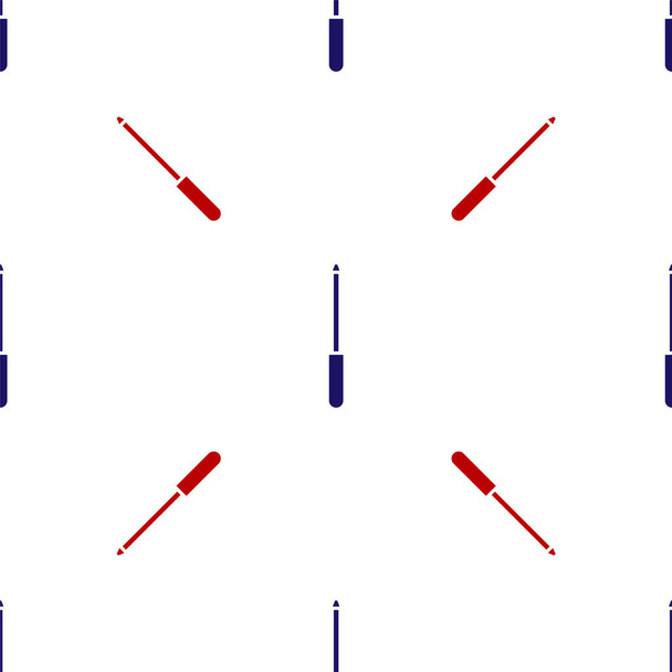 Bleu et rouge Couteau affûteur icône isolé motif sans couture sur fond blanc. Illustration vectorielle
 - Vecteur, image
