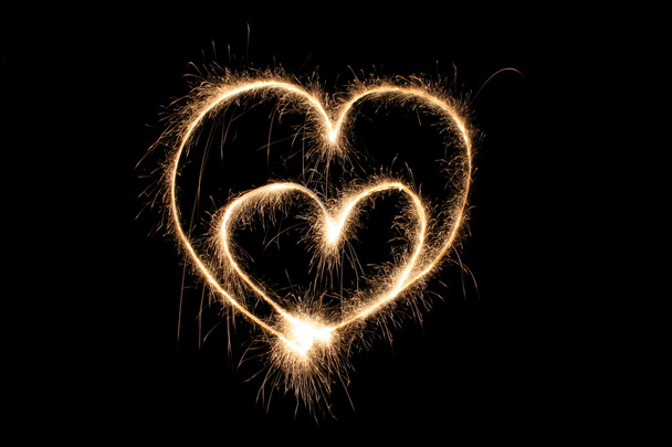 Two hearts sparkler - Zdjęcie, obraz
