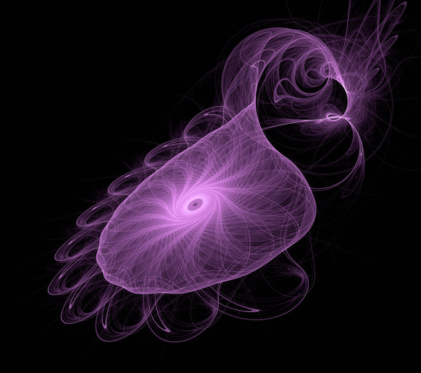 Nebulosa fractal abstracta con centro de vórtice espiral
. - Foto, Imagen