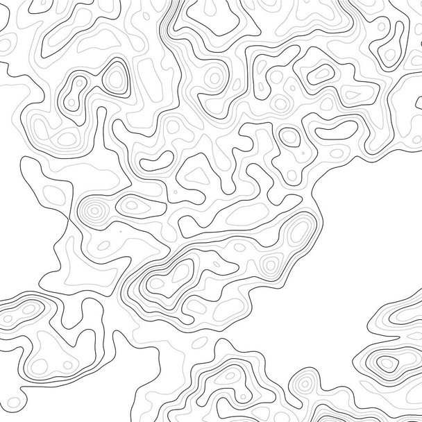 ベクトル地理と地形の輪郭マップの背景. - ベクター画像
