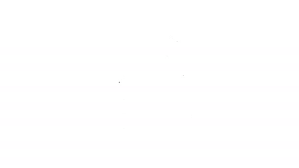 Línea negra Icono de cambio de marchas aislado sobre fondo blanco. Icono de transmisión. Animación gráfica de vídeo 4K - Imágenes, Vídeo