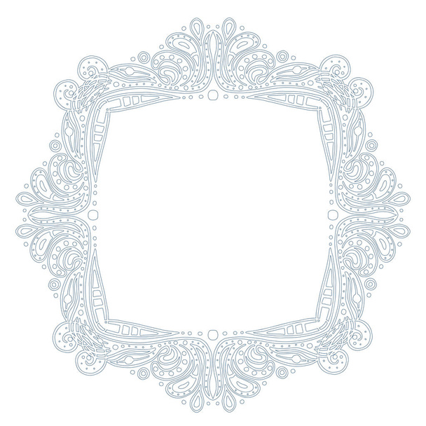 Frames with decorative floral patterns. Vector illustration. - Vetor, Imagem