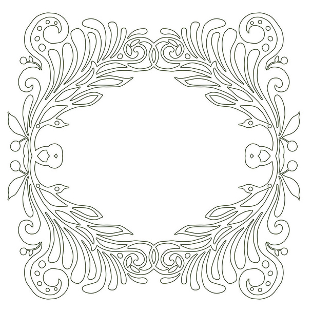 Rahmen mit dekorativen floralen Mustern. Vektorillustration. - Vektor, Bild