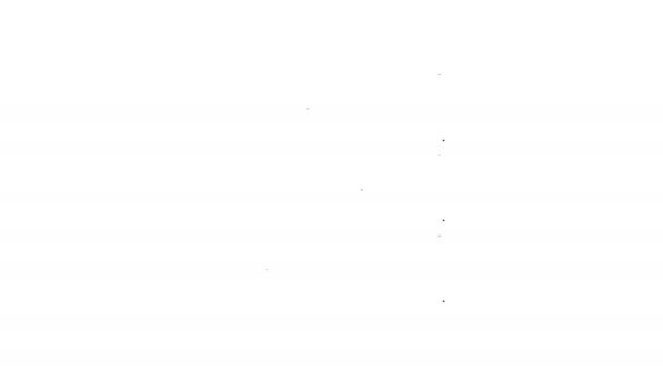 Linha preta Ícone de prateleira isolado no fundo branco. Sinal de prateleiras. Animação gráfica em movimento de vídeo 4K
 - Filmagem, Vídeo