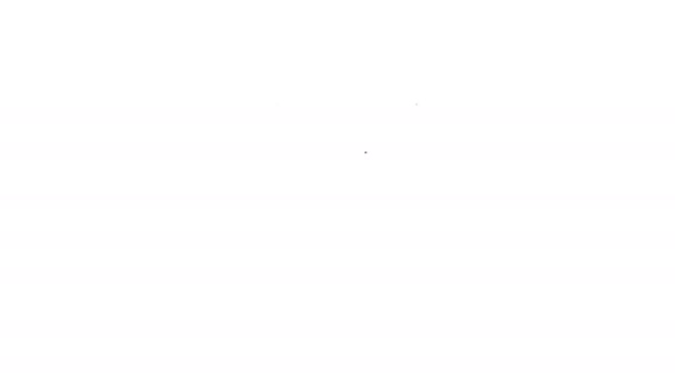 Zwarte lijn Rok pictogram geïsoleerd op witte achtergrond. 4K Video motion grafische animatie - Video