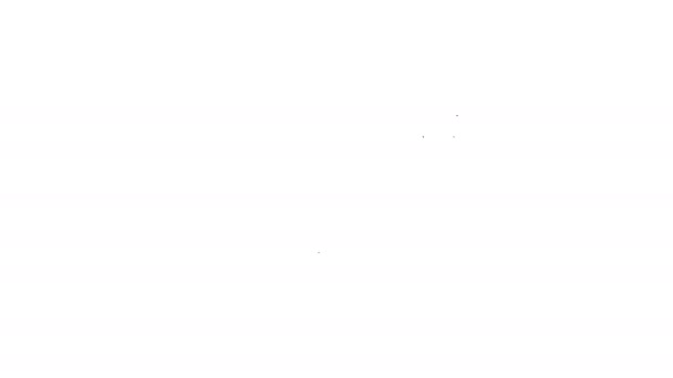 Fekete vonal Férfi fehérnemű ikon elszigetelt fehér háttérrel. Férfi alsónemű. 4K Videó mozgás grafikus animáció - Felvétel, videó