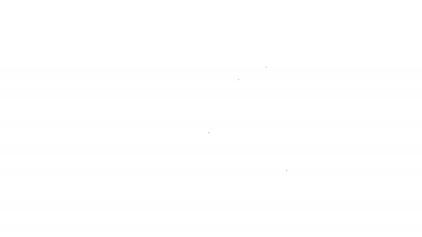 Zwarte lijn Mannen onderbroek pictogram geïsoleerd op witte achtergrond. Man ondergoed. 4K Video motion grafische animatie - Video