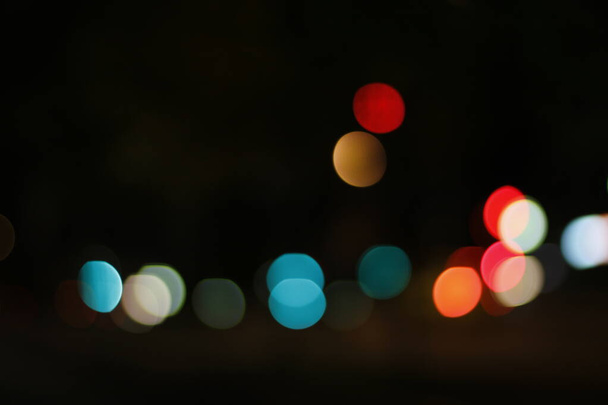 City lights with bokeh effect - Fotoğraf, Görsel
