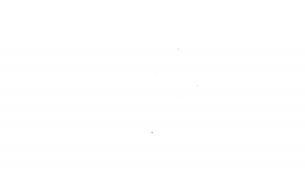 Schwarze Linie Kein Plastikflaschensymbol isoliert auf weißem Hintergrund. 4K Video Motion Grafik Animation - Filmmaterial, Video