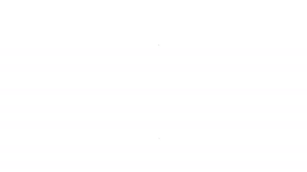 Línea negra Icono de cuchillo de plástico desechable aislado sobre fondo blanco. Animación gráfica de vídeo 4K
 - Metraje, vídeo