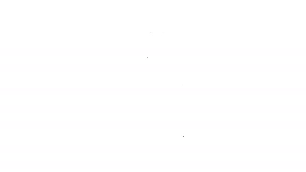 Fekete vonal Elektromos keverő ikon elszigetelt fehér alapon. Konyhai turmixgép. 4K Videó mozgás grafikus animáció - Felvétel, videó