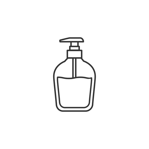 Liquid soap dispenser line icon. Vector illustration. - Вектор, зображення
