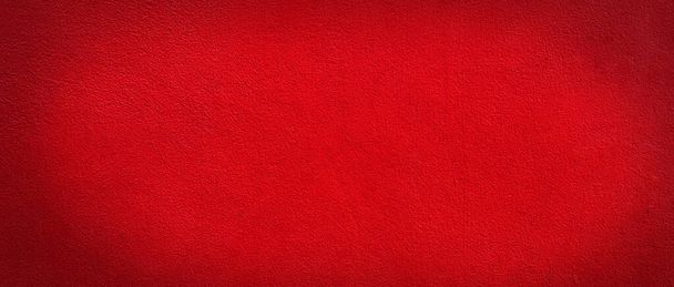 Wide panorama red wall texture for background with copy space for design - Photo, Image