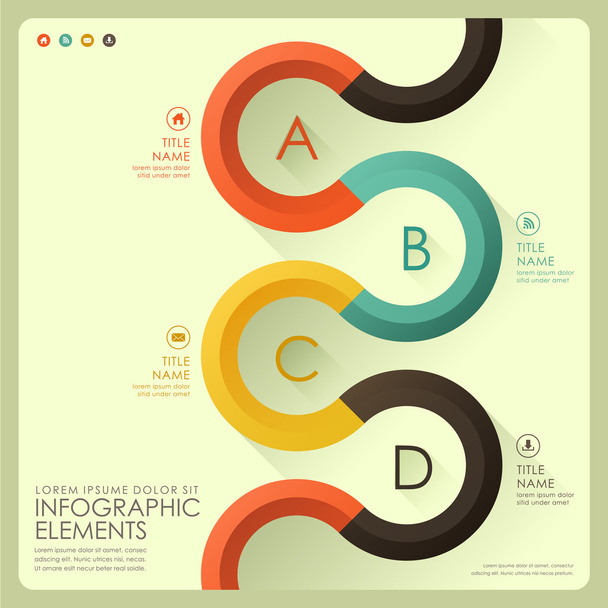 abstract 3d paper infographics - Vektor, obrázek