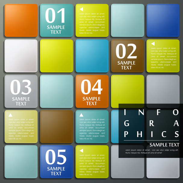 Abstract 3d grid infographics - Vector, Image