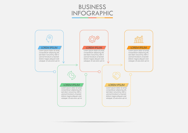 Business data visualization. timeline infographic icons designed for abstract background template milestone element modern diagram process technology digital marketing data presentation chart Vector - Vektör, Görsel