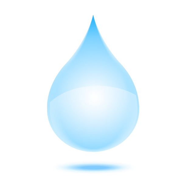 a drop of water on a white background - Vetor, Imagem