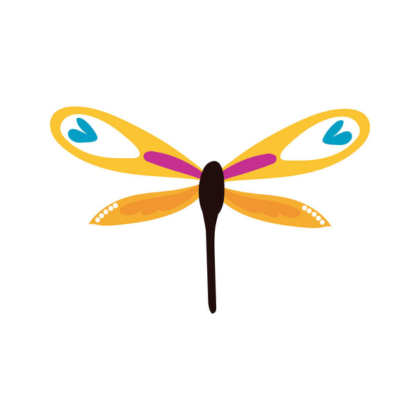 ドラゴンフライ昆虫ラインスタイルのアイコン - ベクター画像