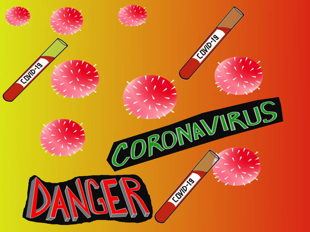 La investigación seria de la comunidad médica global sobre el Coronavirus es esencial para la supervivencia de la humanidad con el fin de prevenir brotes presentes y futuros de este y otros virus. Tubos de ensayo con muestras COVID-19. Ilustración
. - Foto, Imagen