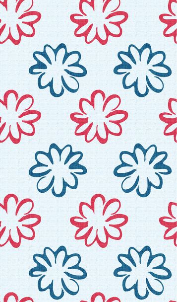 Elanance Blumenmuster mit farbigem Hintergrund Für Druck und Produktion. - Foto, Bild