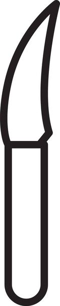 Ícone de faca linha preta isolado no fundo branco. Símbolo de talheres. Ilustração vetorial
 - Vetor, Imagem