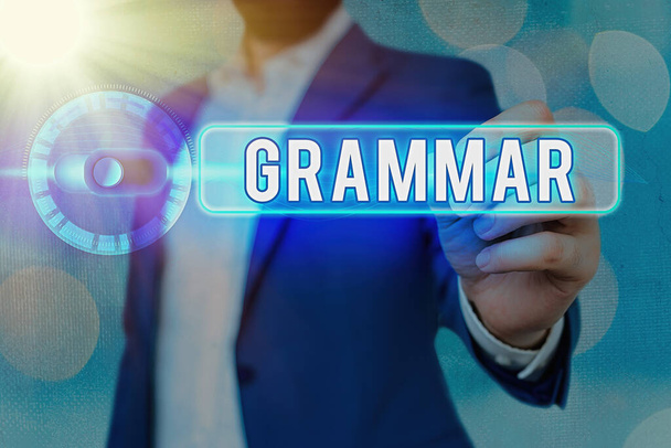 Word writing text Grammar. Business concept for whole system and structure of a language or of languages in general. - Photo, Image