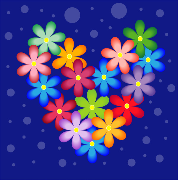 bright background with flowers for a design - Vettoriali, immagini