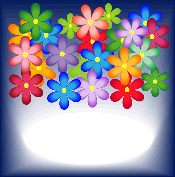 bright background with flowers for a design - Vetor, Imagem