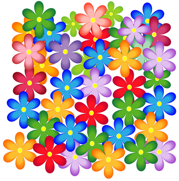 bright background with flowers for a design - Vektör, Görsel