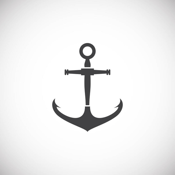 Anchor icon on background for graphic and web design. Creative illustration concept symbol for web or mobile app. - Vector, Image