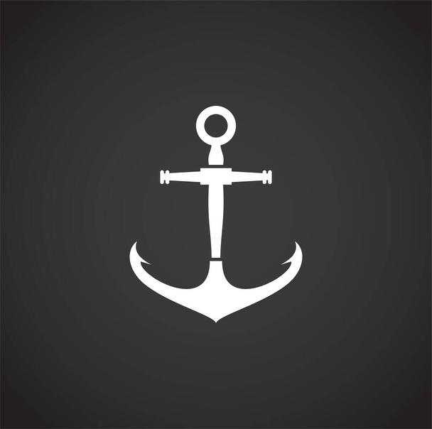 Anchor icon on background for graphic and web design. Creative illustration concept symbol for web or mobile app. - Vector, imagen